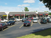 North entrance and parking lot.