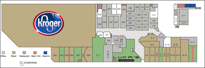 Site Map of the Grand Mall & Office Center in Grand Blanc, Michigan